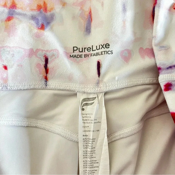 Fabletics Oasis PureLuxe High-Waisted 7/8 Legging 2X (18-20) White/Multicolored - Picture 13 of 13
